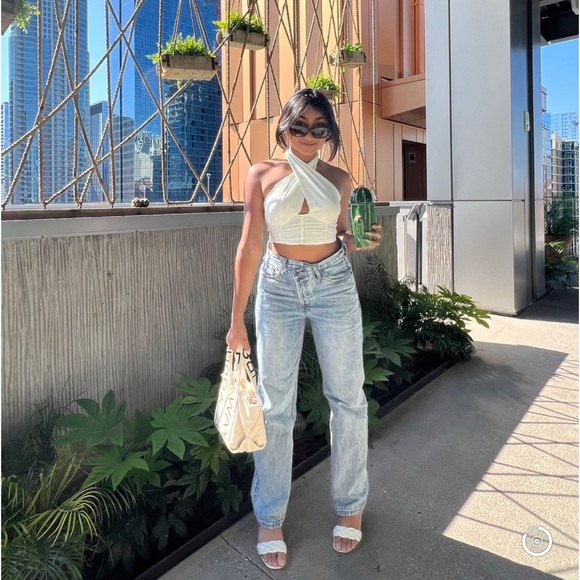 White criss cross corset top, Princess Polly - Picture 1 of 1